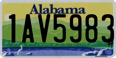 AL license plate 1AV5983