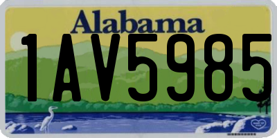 AL license plate 1AV5985