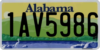 AL license plate 1AV5986