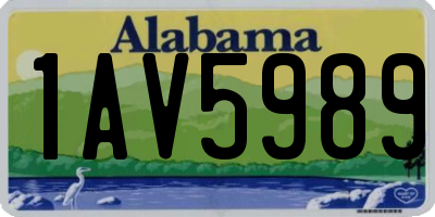 AL license plate 1AV5989