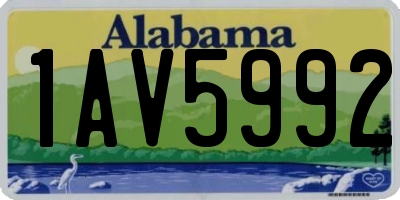 AL license plate 1AV5992