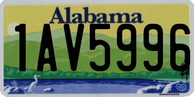 AL license plate 1AV5996