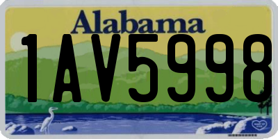 AL license plate 1AV5998