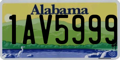 AL license plate 1AV5999