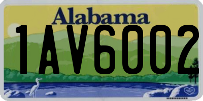 AL license plate 1AV6002