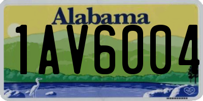 AL license plate 1AV6004