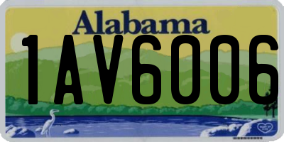 AL license plate 1AV6006