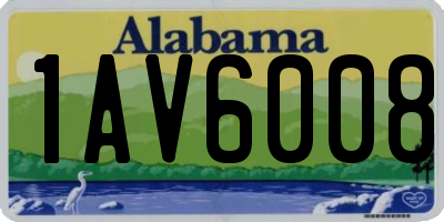 AL license plate 1AV6008