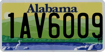AL license plate 1AV6009