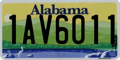 AL license plate 1AV6011