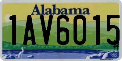 AL license plate 1AV6015