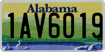 AL license plate 1AV6019
