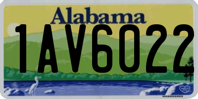 AL license plate 1AV6022