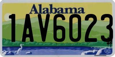 AL license plate 1AV6023