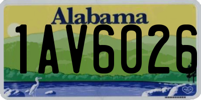 AL license plate 1AV6026