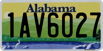 AL license plate 1AV6027