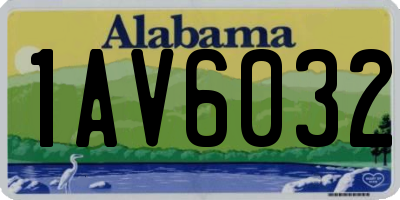 AL license plate 1AV6032