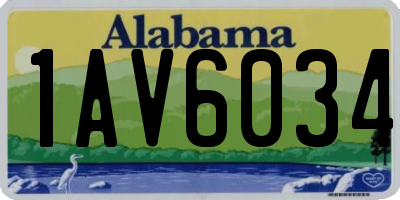 AL license plate 1AV6034