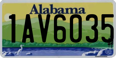 AL license plate 1AV6035