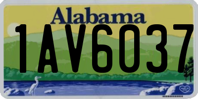 AL license plate 1AV6037