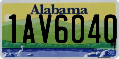 AL license plate 1AV6040