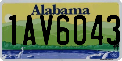 AL license plate 1AV6043