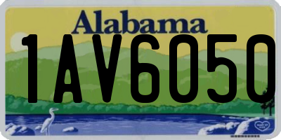 AL license plate 1AV6050