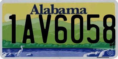 AL license plate 1AV6058