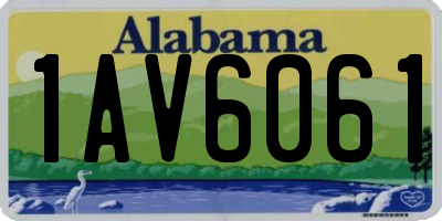 AL license plate 1AV6061