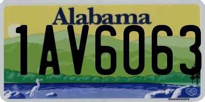 AL license plate 1AV6063