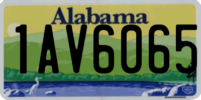 AL license plate 1AV6065