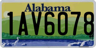 AL license plate 1AV6078