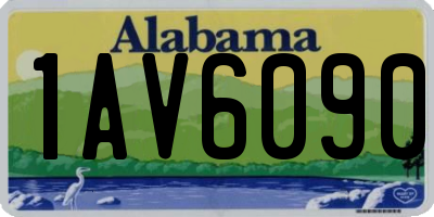 AL license plate 1AV6090