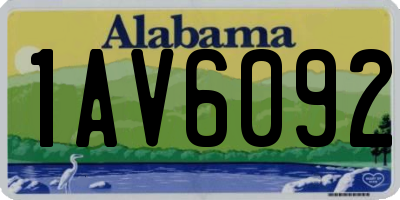 AL license plate 1AV6092