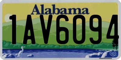 AL license plate 1AV6094