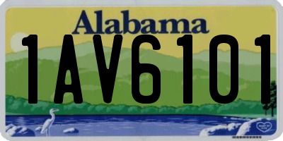 AL license plate 1AV6101