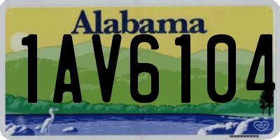 AL license plate 1AV6104