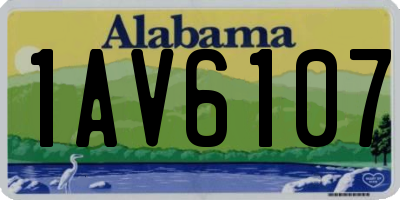 AL license plate 1AV6107