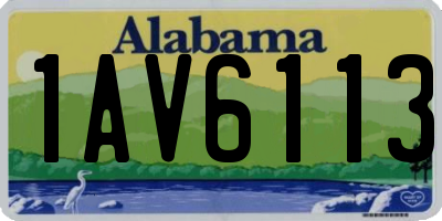 AL license plate 1AV6113