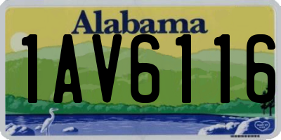 AL license plate 1AV6116