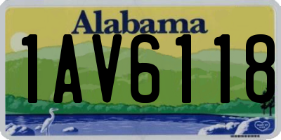 AL license plate 1AV6118