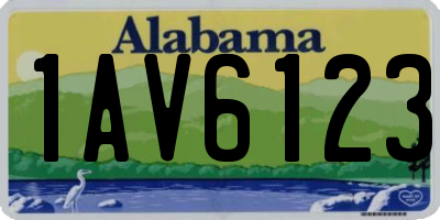 AL license plate 1AV6123