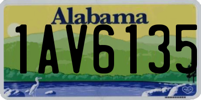 AL license plate 1AV6135