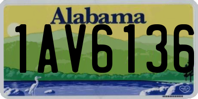 AL license plate 1AV6136