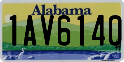 AL license plate 1AV6140