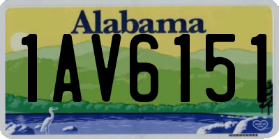 AL license plate 1AV6151