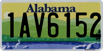 AL license plate 1AV6152
