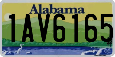 AL license plate 1AV6165