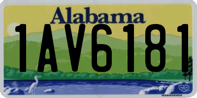 AL license plate 1AV6181