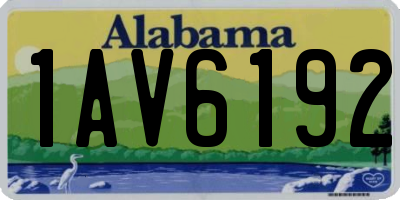 AL license plate 1AV6192